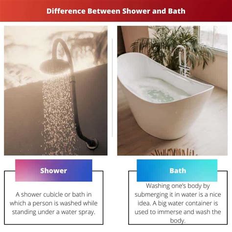 what is the difference between bath and shower|Shower Vs. Bath: Benefits, Drawbacks, And Which Is .